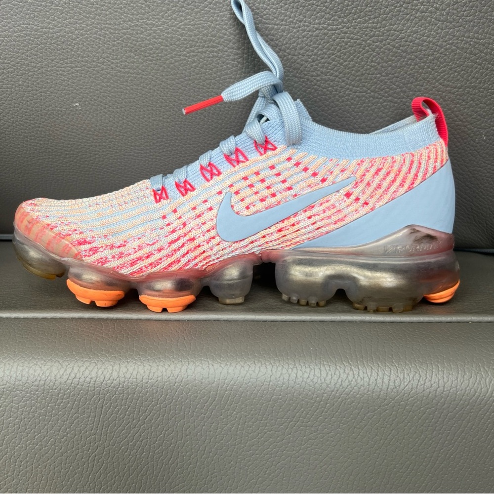 Nike Air VaporMax Flyknit 3 - Light Blue and Orange
